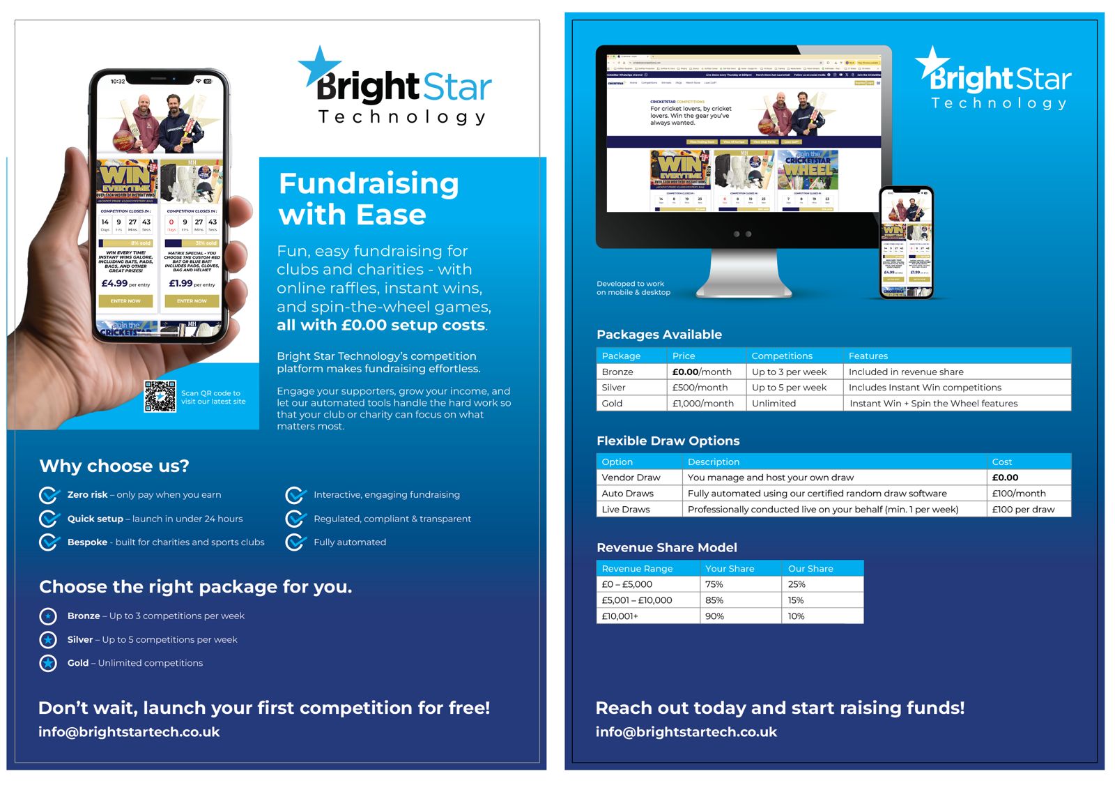 Bright Star Technology platform on mobile and desktop